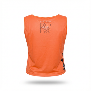 KOBO women’s Gecko cropped athletic fit Tank top Orange back