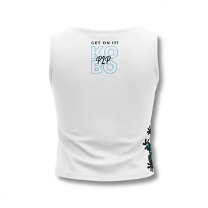 KOBO women’s Gecko cropped athletic fit Tank top white back