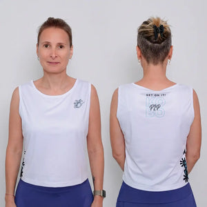 KOBO women Gecko tank top front and back white