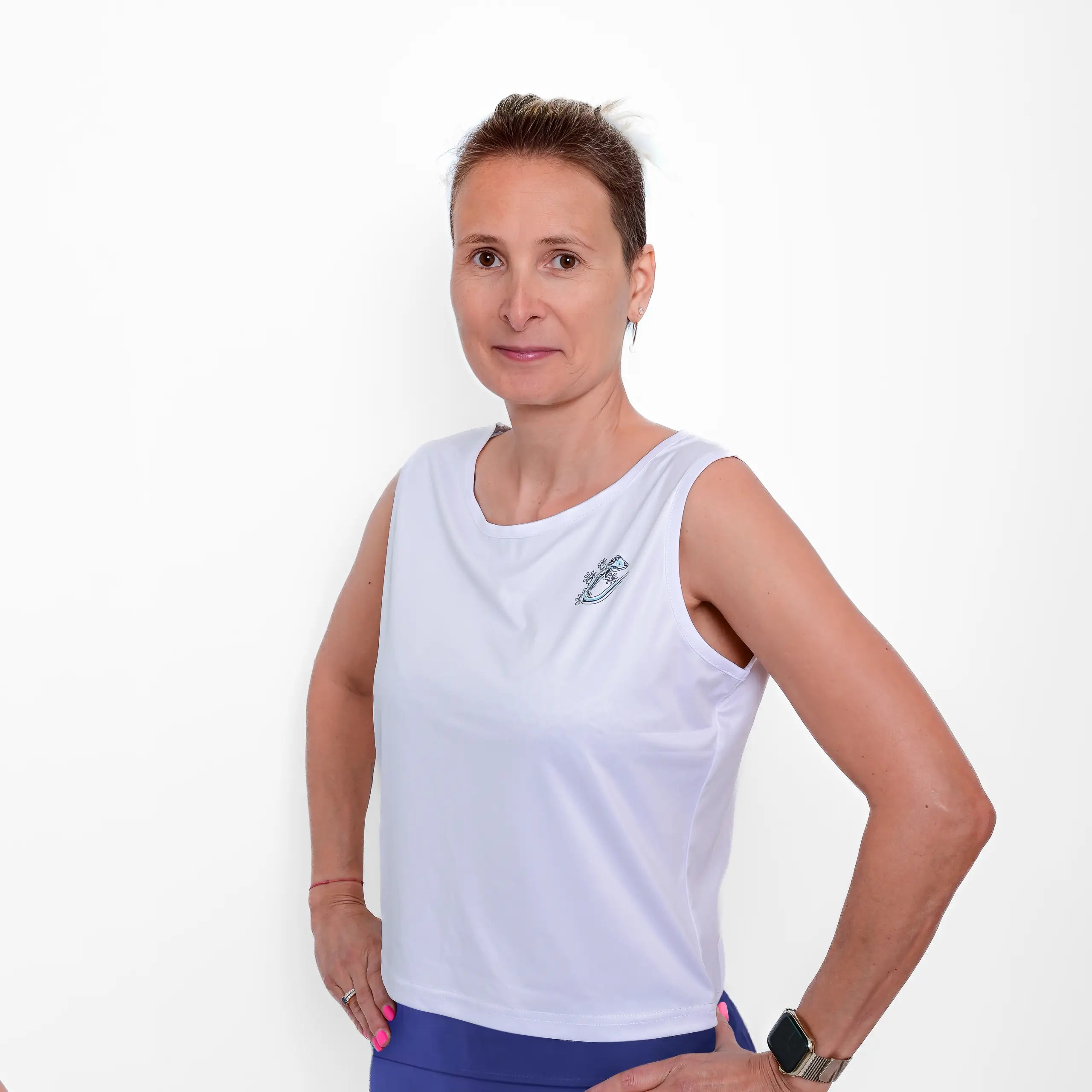 KOBO Women Gecko Tank top white side view