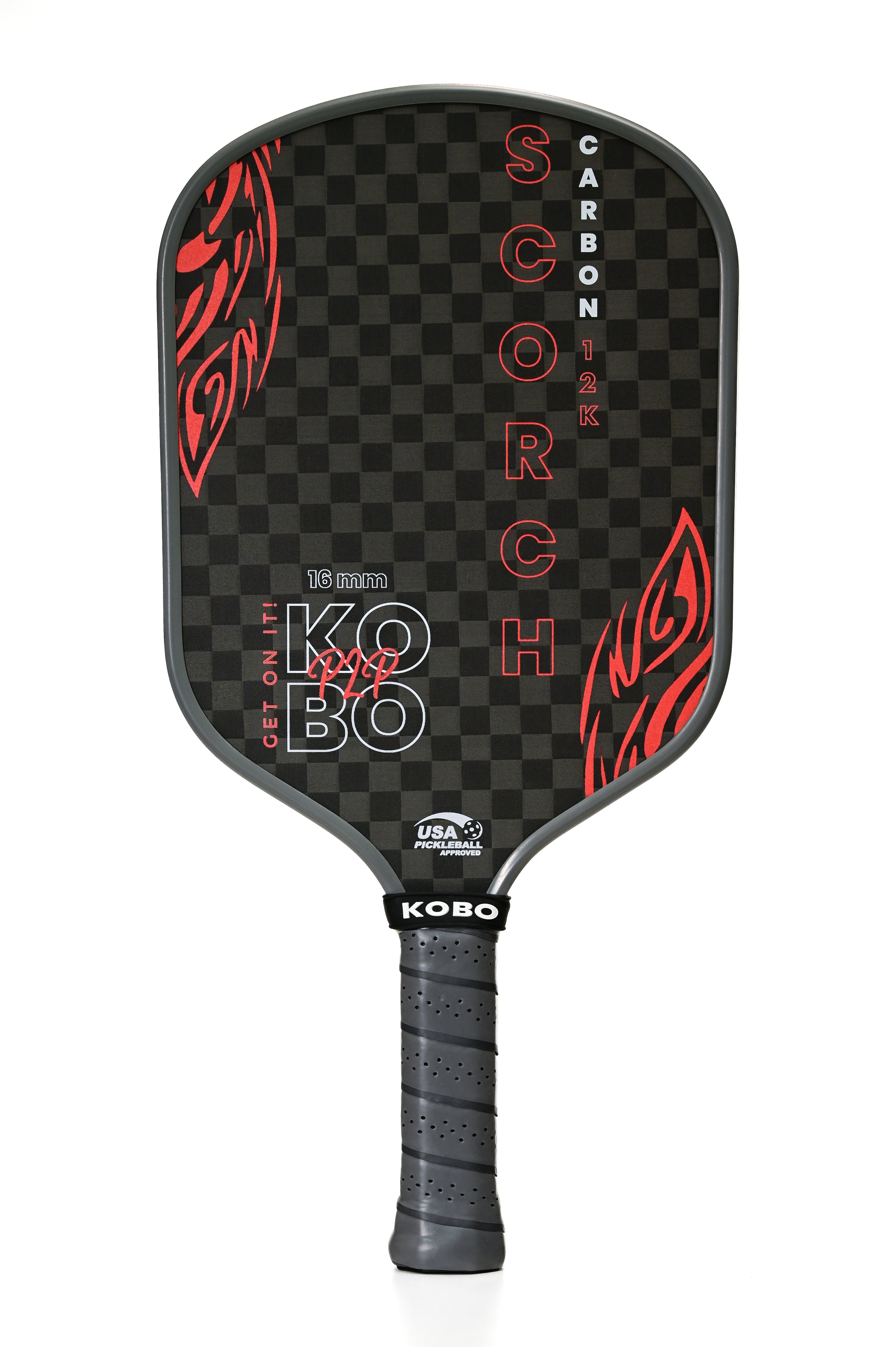 KOBO Scorch Carbon Pickleball Paddle CFS 16mm 12K Orange