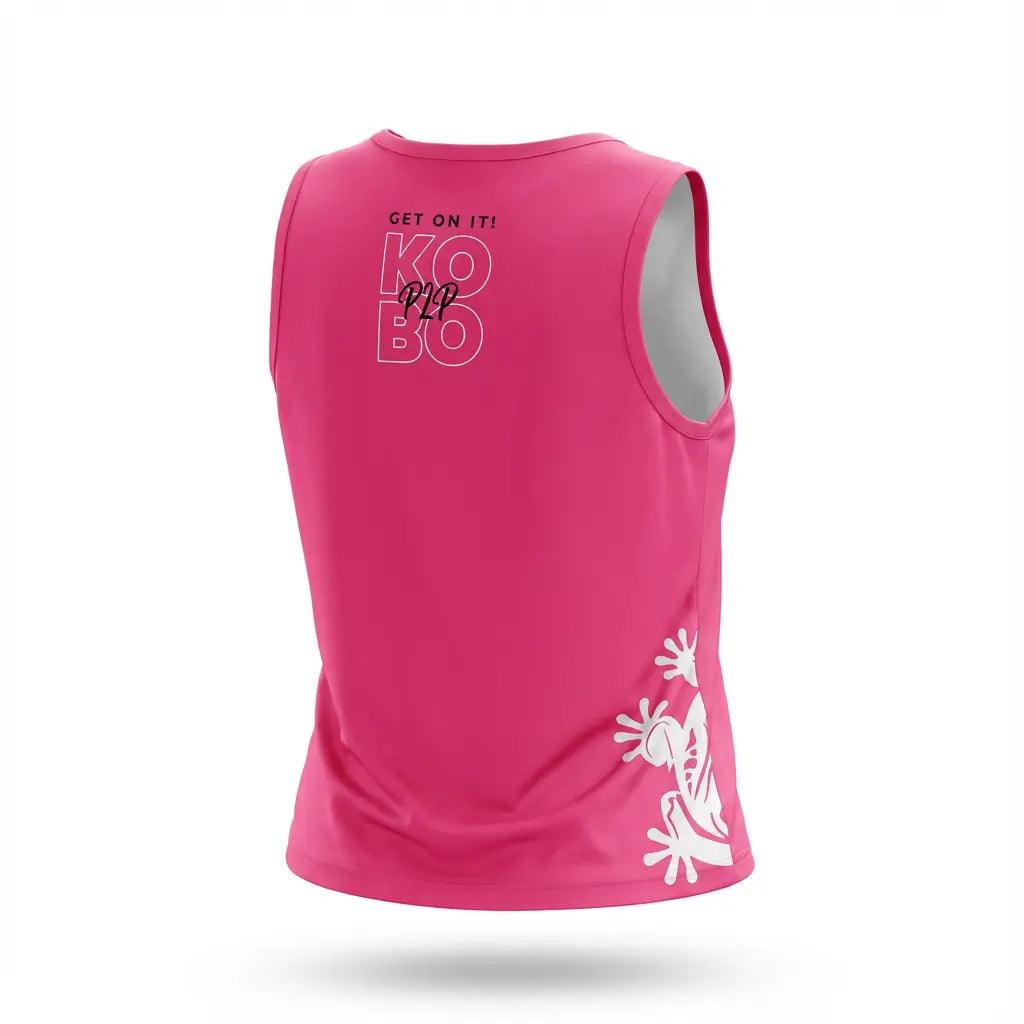KOBO women’s Gecko cropped athletic fit Tank top Pink back