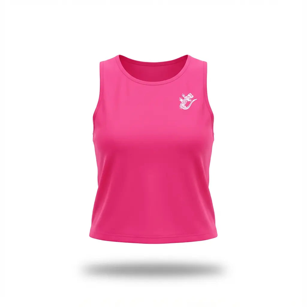 KOBO women’s Gecko cropped athletic fit Tank top Pink Front