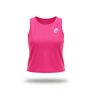 KOBO women’s Gecko cropped athletic fit Tank top Pink Front
