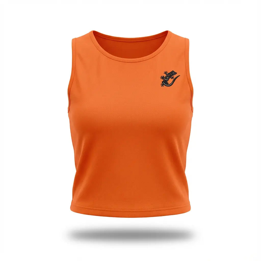KOBO women’s Gecko cropped athletic fit Tank top orange Front